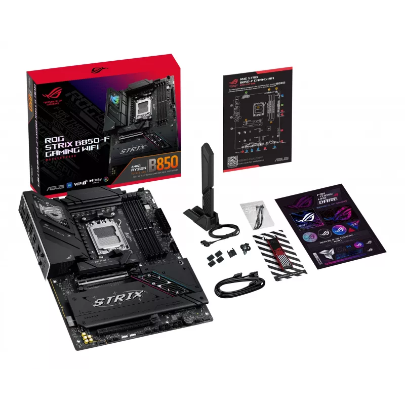 Płyta główna ASUS ROG STRIX B850-F GAMING WIFI — AMD B850, Socket AM5, ATX, DDR5, 4×M.2, Wi‑Fi 7, LAN 2,5 Gb
