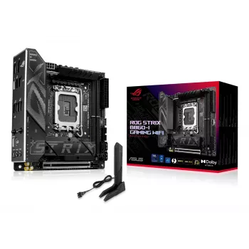Płyta główna ASUS ROG STRIX B860-I GAMING WIFI — Intel B860, LGA 1851, mini ITX, 2× DDR5 DIMM (do 128 GB), Wi‑Fi 7, LAN 2,5Gb