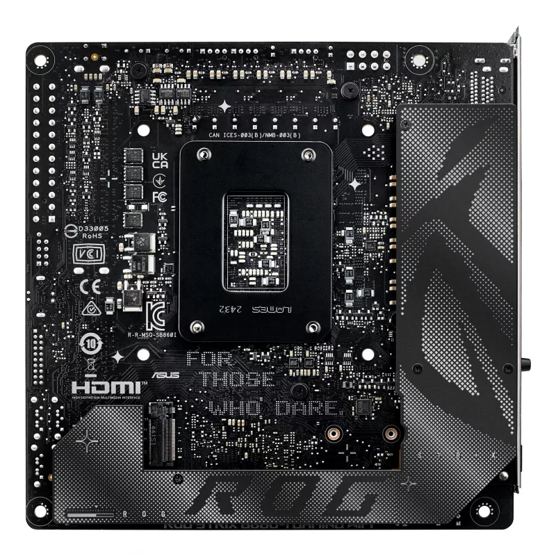 Płyta główna ASUS ROG STRIX B860-I GAMING WIFI — Intel B860, LGA 1851, mini ITX, 2× DDR5 DIMM (do 128 GB), Wi‑Fi 7, LAN 2,5Gb