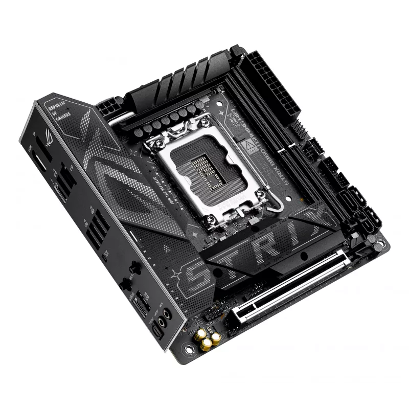 Płyta główna ASUS ROG STRIX B860-I GAMING WIFI — Intel B860, LGA 1851, mini ITX, 2× DDR5 DIMM (do 128 GB), Wi‑Fi 7, LAN 2,5Gb
