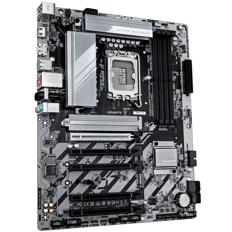 Płyta główna GIGABYTE B860 DS3H WIFI6E - procesory Intel Core Ultra, 8+1+2+2 fazy VRM, do 9066MHz DDR5, 1xPCIe 5.0 + 1xPCIe 4.0 M.2, 2.5GbE LAN, WIFI 6E, USB 3.2 Gen 2x2