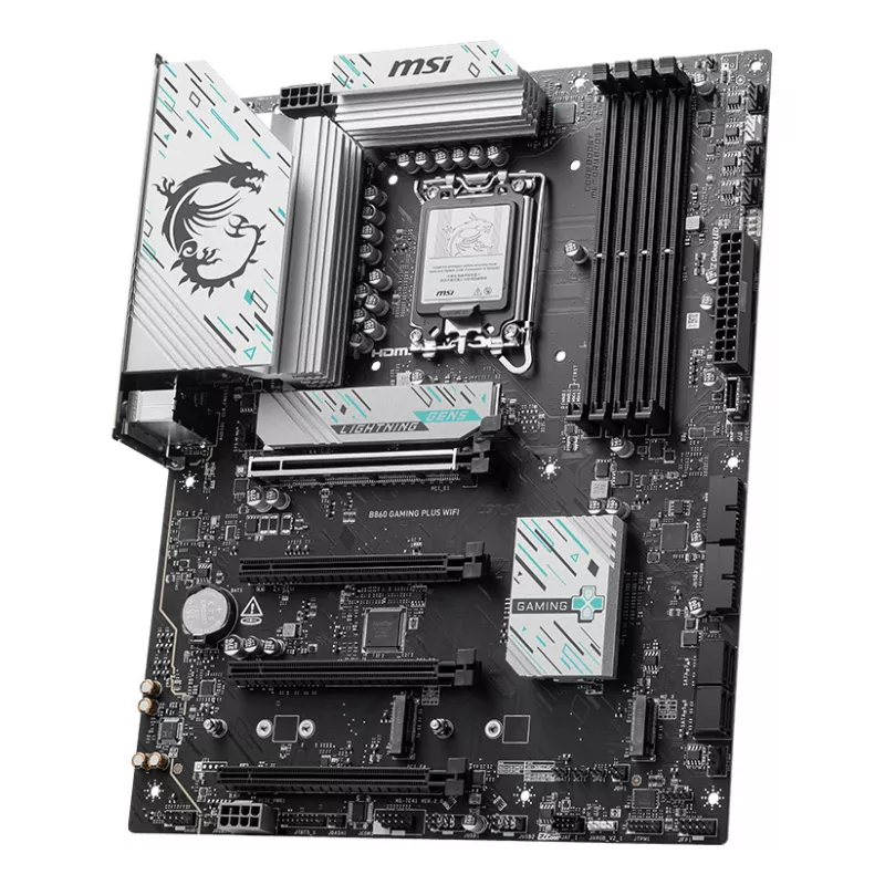 Płyta główna MSI B860 GAMING PLUS WIFI — Intel B860, LGA 1851, ATX, DDR5, 4x DIMM, 3x M.2, Wi‑Fi 7, 5GbE
