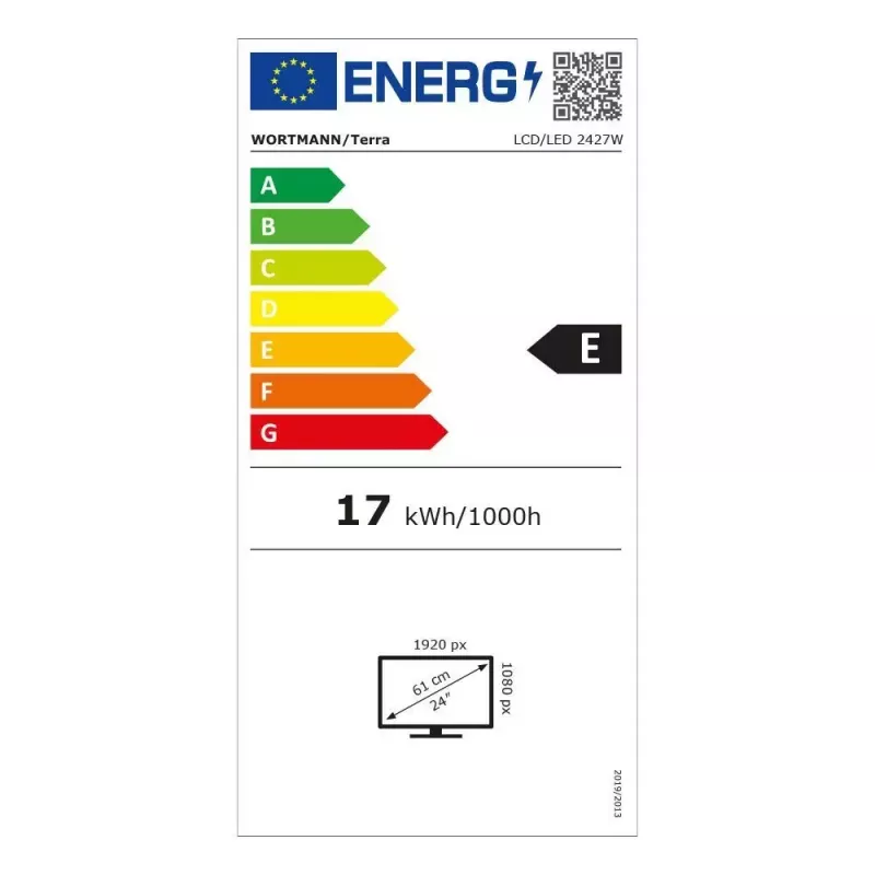 TERRA 3030221 monitor komputerowy 60,5 cm (23,8 cala) 1920 x 1080 pikseli Full HD LED Czarny