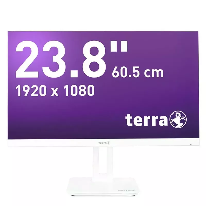TERRA 3030222 monitor komputerowy 60,5 cm (23,8 cala) 1920 x 1080 pikseli Full HD LCD biały