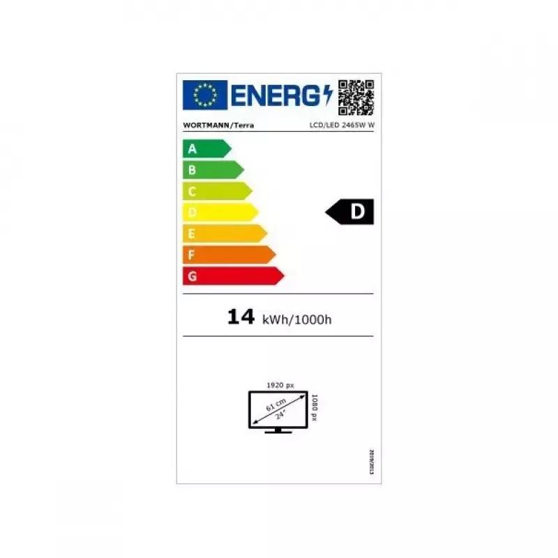 TERRA 3030222 monitor komputerowy 60,5 cm (23,8 cala) 1920 x 1080 pikseli Full HD LCD biały
