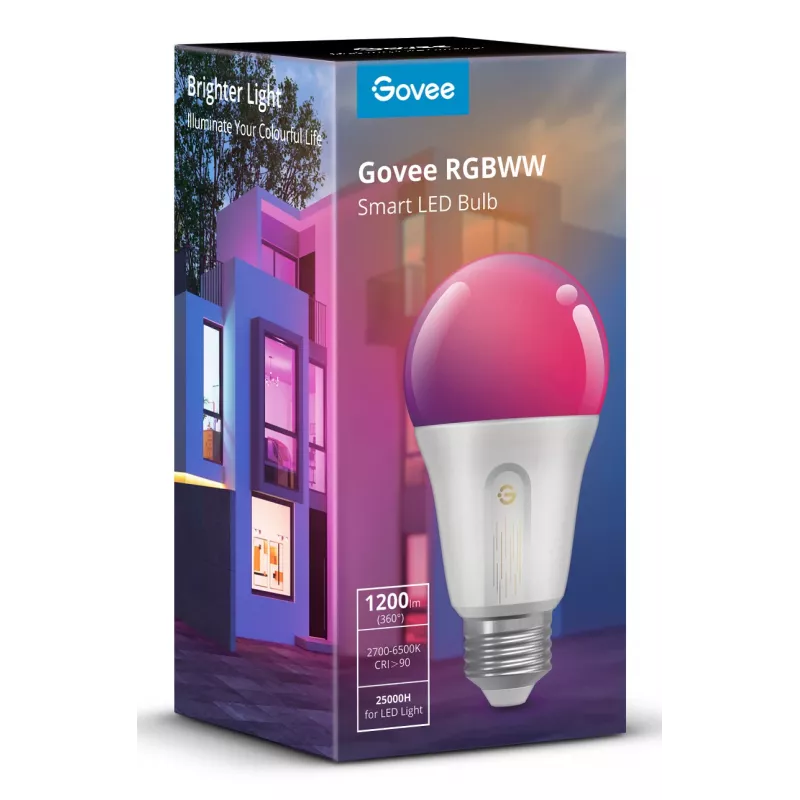 Inteligentna żarówka Govee H60093C1 1200 lm, Wi‑Fi i Bluetooth, 12 W, E26, biała
