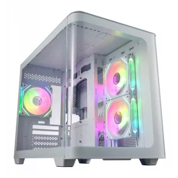FSP S380-WA Obudowa Mini Tower mITX, mATX Biała ARGB