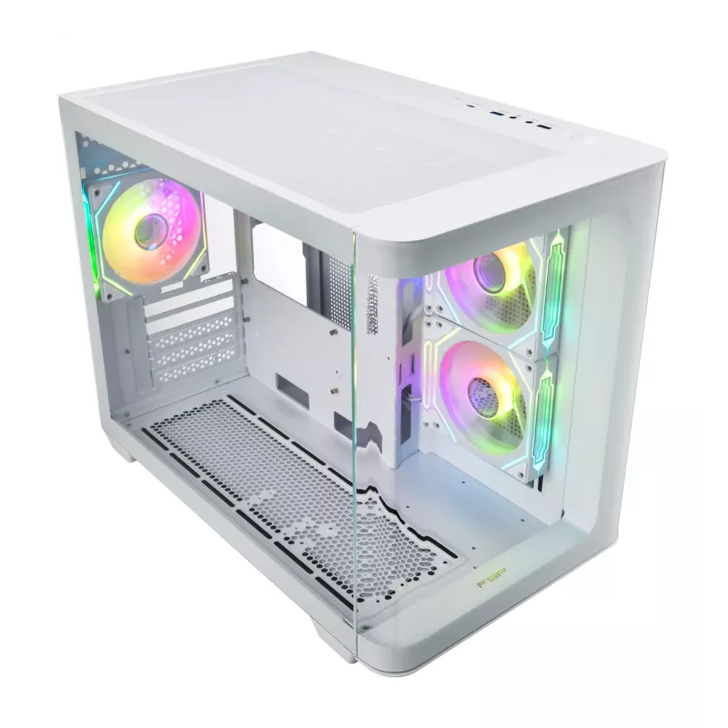 FSP S380-WA Obudowa Mini Tower mITX, mATX Biała ARGB