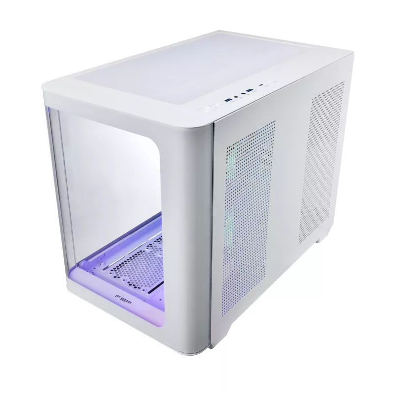 FSP S380-WA Obudowa Mini Tower mITX, mATX Biała ARGB