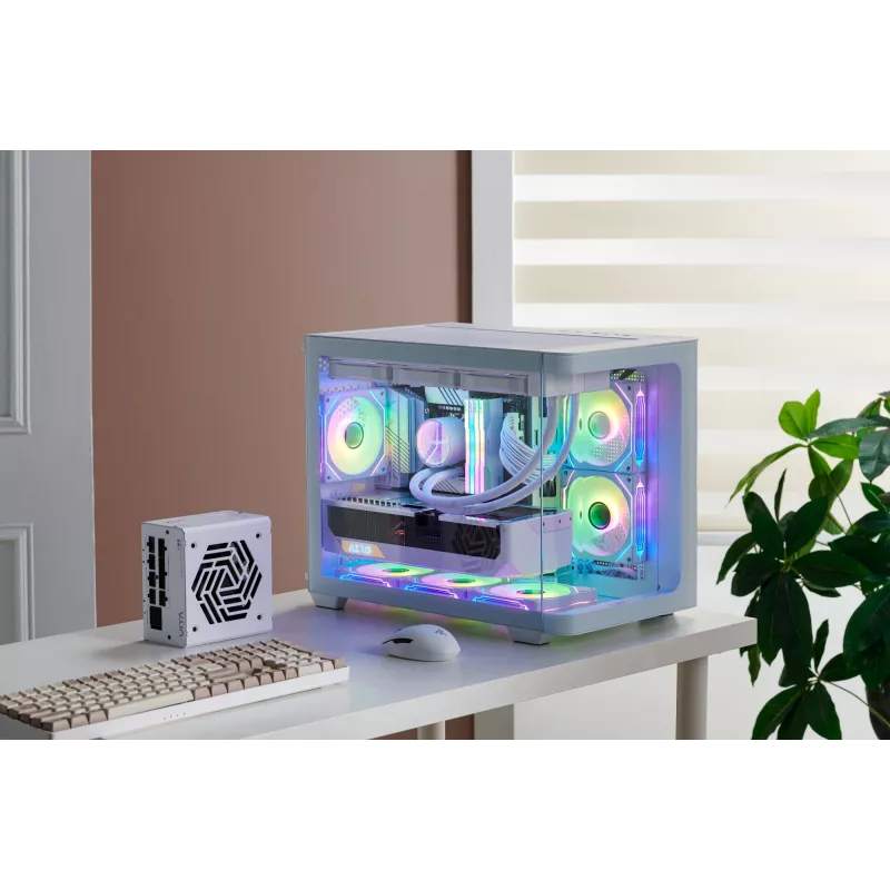 FSP S380-WA Obudowa Mini Tower mITX, mATX Biała ARGB