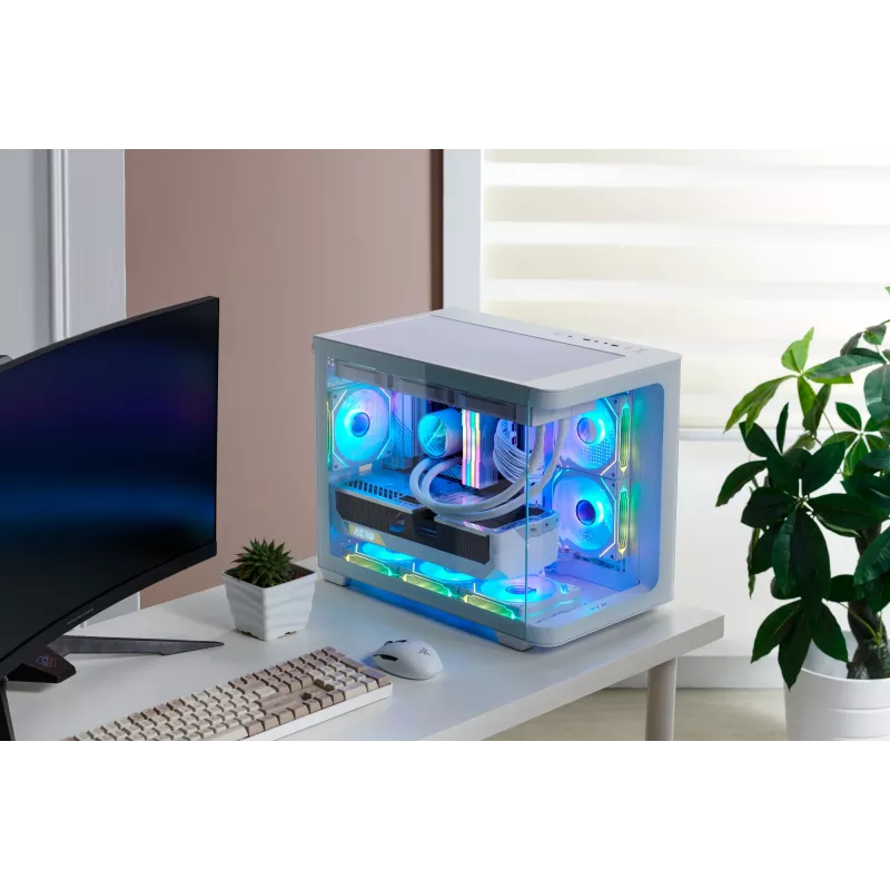 FSP S380-WA Obudowa Mini Tower mITX, mATX Biała ARGB