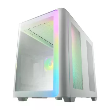 FSP M580-WA Obudowa Midi Tower mITX, mATX Biała ARGB, Midi Tower, PC, Biała, ATX, micro ATX, Mini-ITX, Szkło, SPCC, Gaming