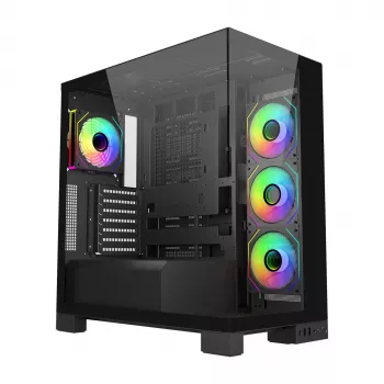 FSP M540-BA Obudowa Midi Tower mITX, mATX, ATX (BTF) Czarna, Midi Tower, PC, Czarny, ATX, micro ATX, Mini-ITX, Szkło, SPCC, Gaming