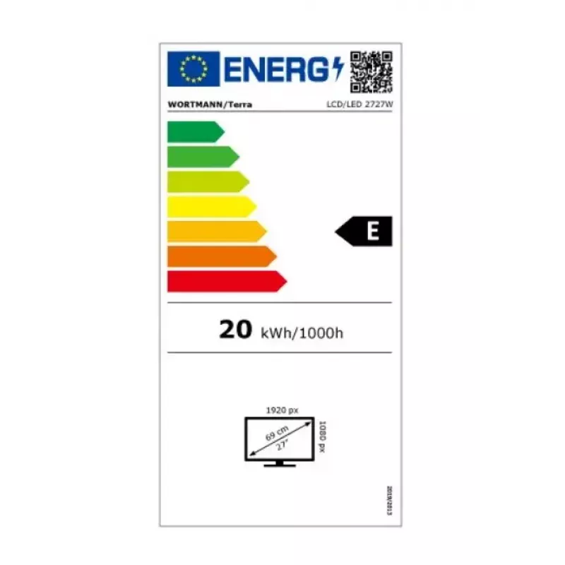 TERRA 3030229 monitor komputerowy 68,6 cm (27 cali) 1920 x 1080 pikseli Full HD LED Czarny