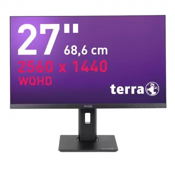 TERRA 3030231 monitor komputerowy 68,6 cm (27 cali) 2560 x 1440 piksele Wide Quad HD LED czarny