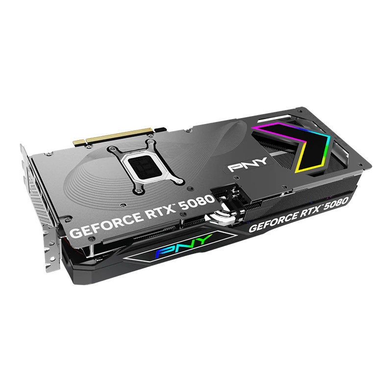 PNY GeForce RTX 5080 16 GB ARGB OC Triple Fan - 16 GB GDDR7 - DisplayPort 2.1b / HDMI 2.1b