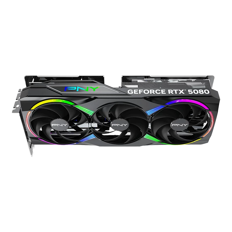 PNY GeForce RTX 5080 16 GB ARGB OC Triple Fan - 16 GB GDDR7 - DisplayPort 2.1b / HDMI 2.1b