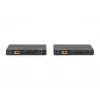 Zestaw przedłużacza KVM DIGITUS HDBaseT. 150m 4K/60Hz. USB 2.0. PoC. IR. czarny