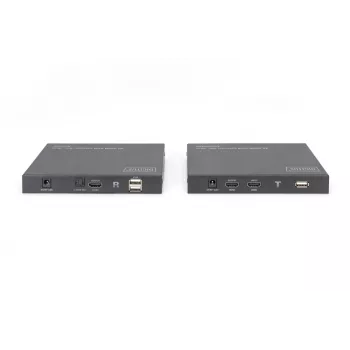 DIGITUS HDMI 2.0 HDMI KVM Extender Set - 70m USB 1.1, obsługa paneli dotykowych