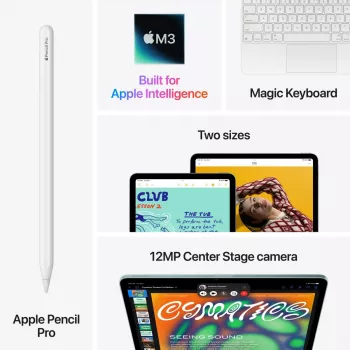 APPLE iPad Air (2025) - M3 - 11 cali - 7. generacja - Wi-Fi - 128GB - Starlight