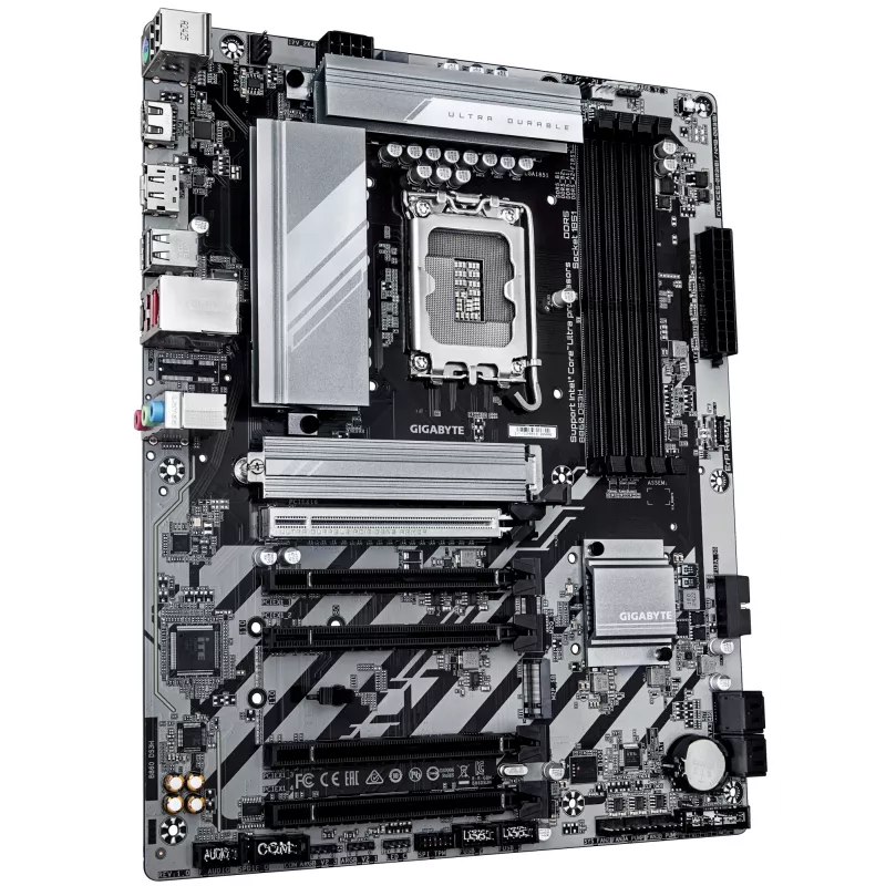 Płyta główna GIGABYTE B860 DS3H - obsługuje procesory Intel Core Ultra, 8+1+2+2 fazy VRM, do 9066 MHz DDR5, 1xPCIe 5.0 + 1xPCIe 4.0 M.2, 2.5 GbE LAN, USB 3.2 Gen 2x2