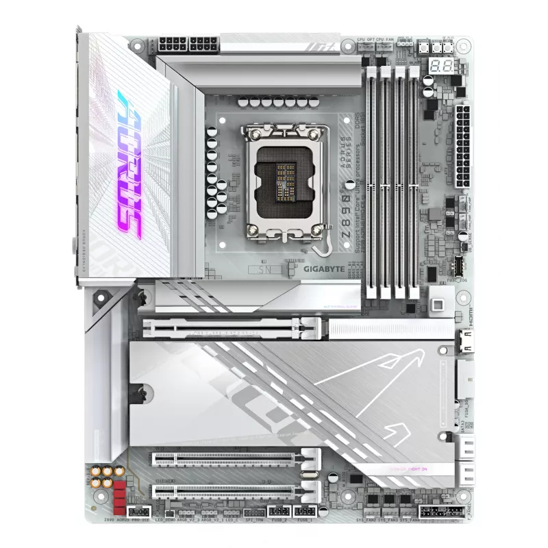 Płyta główna GIGABYTE Z890 AORUS PRO ICE — Intel Z890, LGA 1851, ATX, DDR5, 4x DIMM, 4x M.2, 2.5Gb LAN, Wi‑Fi