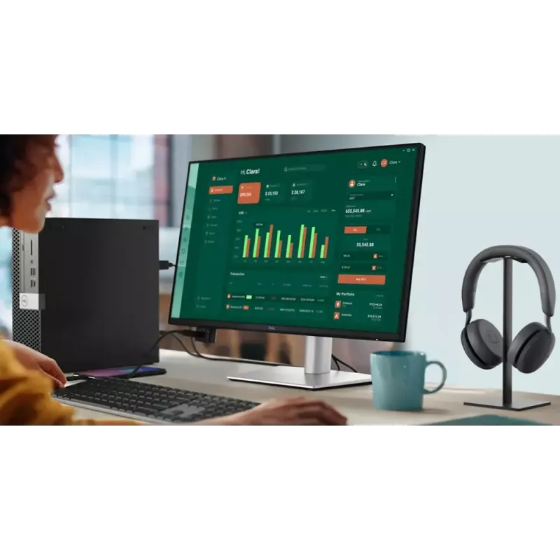 Monitor komputerowy DELL Pro Plus P2425D 61 cm (24 cale) 2560 x 1440 pikseli Quad HD LCD Czarny, Srebrny