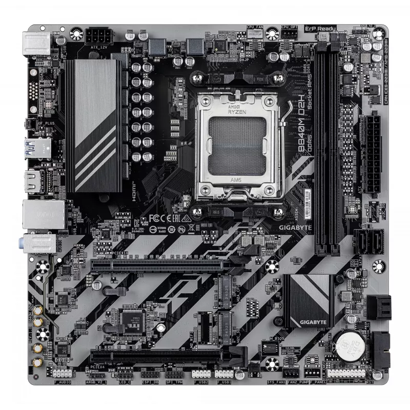 Płyta główna GIGABYTE B840M D2H, AMD Ryzen 9000, Socket AM5, Micro ATX