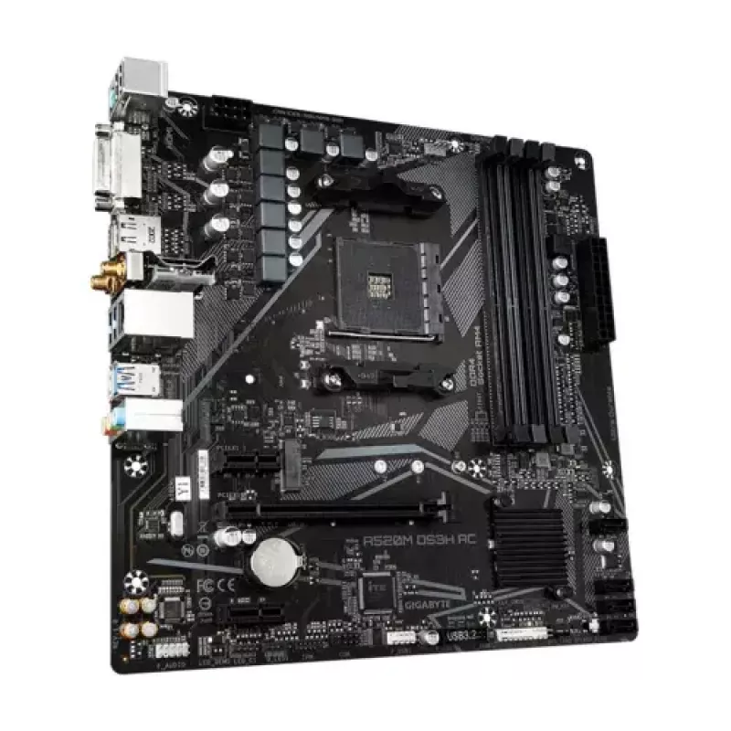 Płyta główna GIGABYTE A520M DS3H AC, A520, AM4, Micro ATX