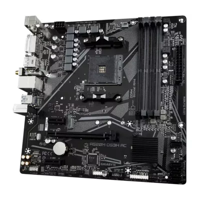 Płyta główna GIGABYTE A520M DS3H AC, A520, AM4, Micro ATX