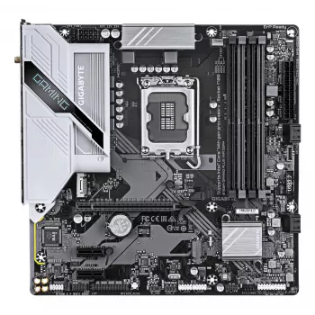 Płyta główna GIGABYTE B760M GAMING PLUS WIFI DDR4 - obsługuje procesory Intel Core 14. generacji, 4+1+1 faz VRM, do 5333 MHz DDR4 (OC), 2x PCIe 4.0 M.2, Wi-Fi 6, 1 GbE LAN, USB 3.2 Gen 1