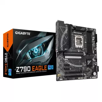 Płyta główna GIGABYTE Z790 EAGLE - obsługuje procesory Intel Core 14. generacji, 12+1+1 faz VRM, do 7600 MHz DDR5 (OC), 3x PCIe 4.0 M.2, 2,5 GbE LAN, USB 3.2 Gen 2