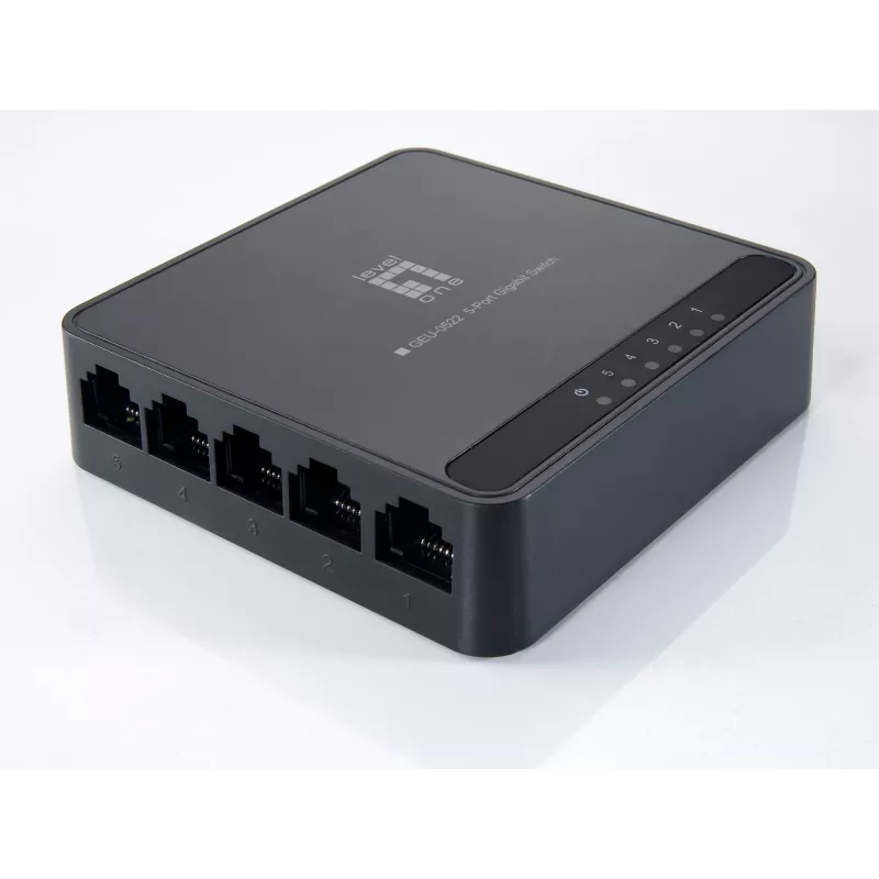 Przełącznik LevelOne 5-Port Gigabit, Gigabit Ethernet (10/100/1000), pełny dupleks