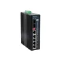 LevelOne 6-portowy gigabitowy przełącznik przemysłowy PoE, 802.3at/af PoE, 4 wyjścia PoE, 1 x SFP, 1 x combo SFP/RJ45, -40°C do 75°C, szyna DIN, 126W