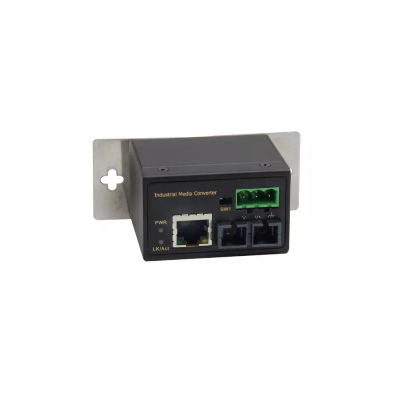 LevelOne RJ45 na SC Fast Ethernet przemysłowy konwerter mediów, światłowód wielomodowy, 2 km, -40°C do 75°C