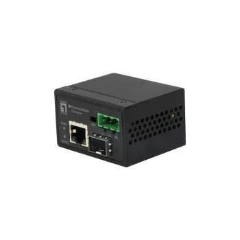 LevelOne RJ45 do SFP Przemysłowy konwerter mediów Fast Ethernet, -40°C do 75°C