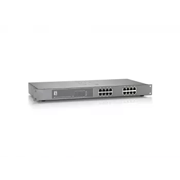 LevelOne 16-Portowy przełącznik Fast Ethernet PoE, 802.3at/af PoE, 120W