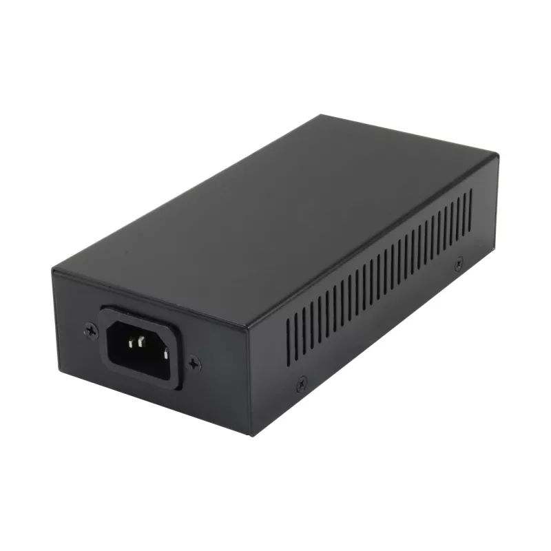 LevelOne Gigabit PoE Injector, 60W, 802.3at/af PoE, Gigabit Ethernet, 10,100,1000 Mbit/s, IEEE 802.3af, IEEE 802.3at, IEEE 802.3bt, Czarny, Zasilanie, 60 W