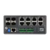 LevelOne TURING 12-portowy zarządzalny przełącznik przemysłowy Gigabit L3 Lite, 8 wyjść PoE, 240 W, PoE 802.3at/af, 4 x SFP, -40°C do 75°C