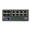 LevelOne TURING 12-portowy zarządzalny przełącznik przemysłowy L3 Lite Gigabit, 4 x SFP, montaż na szynę DIN, -40°C do 75°C