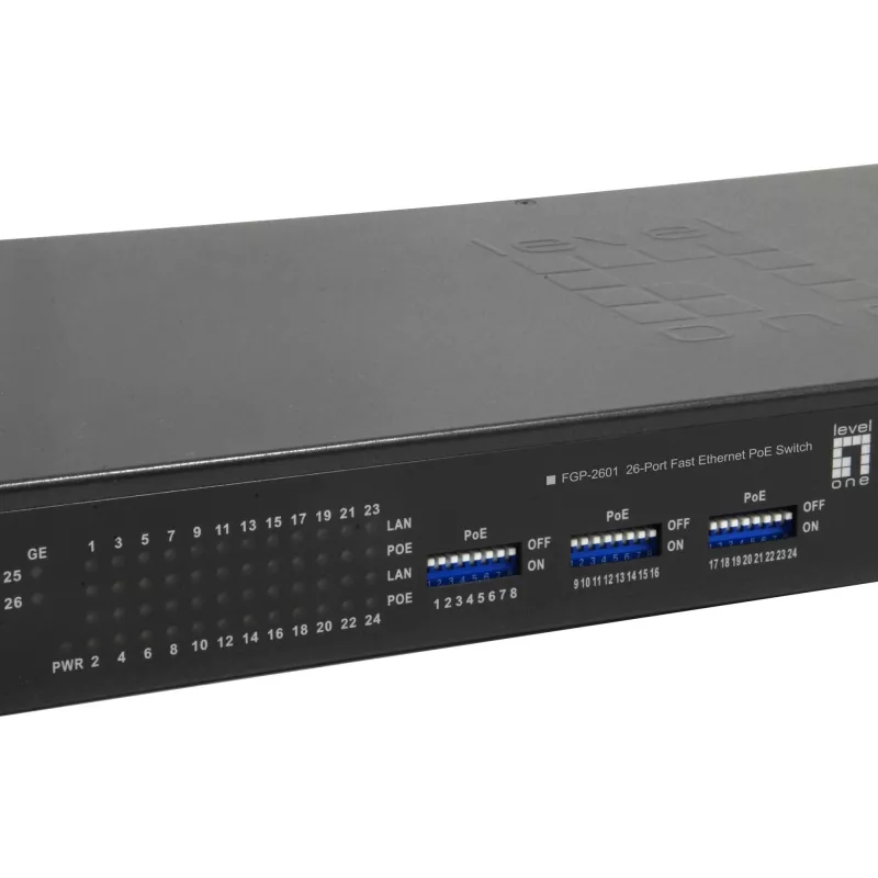 Niezarządzalny przełącznik LevelOne FGP-2601W150 26-portowy Fast Ethernet PoE