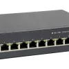 LevelOne 10-portowy inteligentny przełącznik Gigabit PoE, 8 wyjść PoE, 2 x Gigabit SFP, 70W