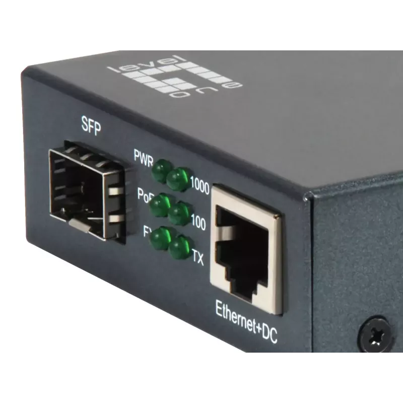 LevelOne RJ45 na SFP Gigabit Media Converter, PoE PSE