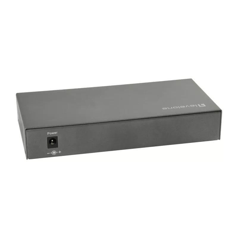 LevelOne 8-portowy przełącznik Gigabit PoE, 802.3at/af PoE, 120 W