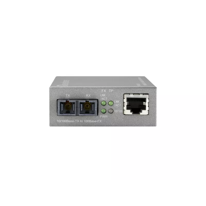 LevelOne RJ45 do SC zarządzany konwerter mediów Fast Ethernet, światłowód jednomodowy, 20 km