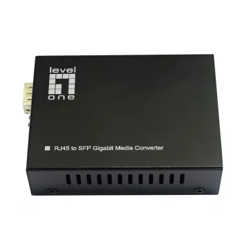 LevelOne RJ45 do SFP Gigabitowy konwerter mediów, 802.3bt 60W PoE PSE