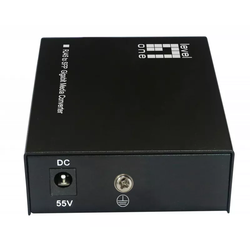 LevelOne RJ45 do SFP Gigabitowy konwerter mediów, 802.3bt 60W PoE PSE