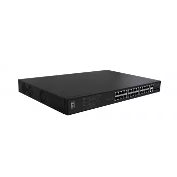 LevelOne FGP-2831 przełącznik sieciowy niezarządzalny Fast Ethernet (10/100) Power over Ethernet (PoE) 1U Czarny