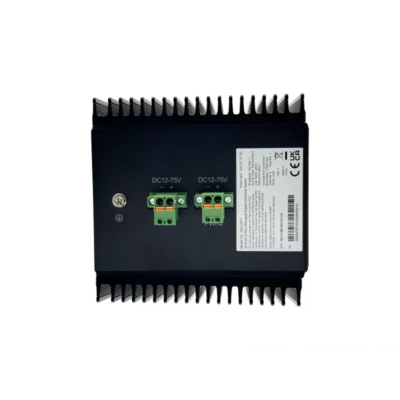 LevelOne 20-portowy zarządzalny przełącznik przemysłowy Gigabit L2 Plus, 16x 1GbE RJ45, 4x 1/2.5GbE SFP, DIN-rail, -40°C do 80°C
