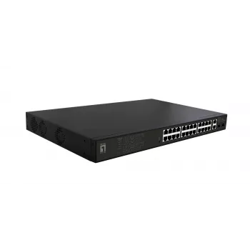 LevelOne GEP-2821 przełącznik sieciowy Niezarządzalny Gigabit Ethernet (10/100/1000) Power over Ethernet (PoE) 1U Czarny